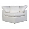 Moe's Home Collection Terra Condo Corner Chair Performance in Fabric White - Front Angle
