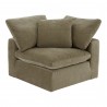 Moe's Home Collection Terra Corner Chair Performance Fabric Desert Sage - Front Angle