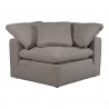 Moe's Home Collection Terra Condo Corner Chair Performance in Fabric Light Grey - Front Angle