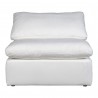 Moe's Home Collection Terra Condo Slipper Chair Performance in Fabric White - Front Angle