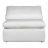 Moe's Home Collection Terra Condo Slipper Chair Performance in Fabric White - Front Angle - Moe's Home Collection Terra Condo Slipper Chair Performance in Fabric White - Front Angle