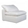 Moe's Home Collection Terra Condo Slipper Chair Performance in Fabric White - Front Side Angle