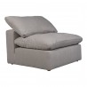 Moe's Home Collection Terra Condo Slipper Chair Performance in Fabric Light Grey - Front Side Angle
