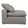 Moe's Home Collection Terra Condo Slipper Chair Performance in Fabric Light Grey - Side Angle - Moe's Home Collection Terra Condo Slipper Chair Performance in Fabric Light Grey - Side Angle