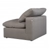 Moe's Home Collection Terra Condo Slipper Chair Performance in Fabric Light Grey - Back Side Angle