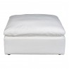 Moe's Home Collection Terra Condo Ottoman Performance in Fabric White - Front Angle