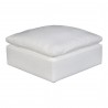 Moe's Home Collection Terra Condo Ottoman Performance in Fabric White - Front Side Angle