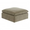 Moe's Home Collection Terra Ottoman, Desert Sage - Front Side Angle