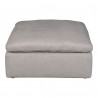 Moe's Home Collection Terra Condo Ottoman Performance in Fabric Light Grey - Front Angle