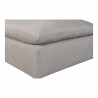 Moe's Home Collection Terra Condo Ottoman Performance in Fabric Light Grey - Closeup Angle