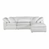 Moe's Home Collection Terra Condo Lounge Modular Sectional Performance in Fabric White - Front Angle - Moe's Home Collection Terra Condo Lounge Modular Sectional Performance in Fabric White - Front Angle