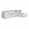 Moe's Home Collection Terra Condo Lounge Modular Sectional Performance in Fabric White - Front Side Angle