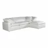 Moe's Home Collection Terra Condo Lounge Modular Sectional Performance in Fabric White - Front Side Angle - Moe's Home Collection Terra Condo Lounge Modular Sectional Performance in Fabric White - Front Side Angle