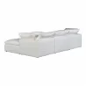 Moe's Home Collection Terra Condo Lounge Modular Sectional Performance in Fabric White - Back Side Angle - Moe's Home Collection Terra Condo Lounge Modular Sectional Performance in Fabric White - Back Side Angle