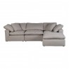 Moe's Home Collection Terra Condo Lounge Modular Sectional Performance in Fabric Light Grey - Front Angle