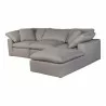 Moe's Home Collection Terra Condo Lounge Modular Sectional Performance in Fabric Light Grey - Angle - Moe's Home Collection Terra Condo Lounge Modular Sectional Performance in Fabric Light Grey - Angle