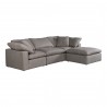Moe's Home Collection Terra Condo Lounge Modular Sectional Performance in Fabric Light Grey - Front Side Angle