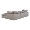 Moe's Home Collection Terra Condo Lounge Modular Sectional Performance in Fabric Light Grey - Back Side Angle