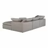 Moe's Home Collection Terra Condo Lounge Modular Sectional Performance in Fabric Light Grey - Back Side Angle - Moe's Home Collection Terra Condo Lounge Modular Sectional Performance in Fabric Light Grey - Back Side Angle