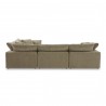 Moe's Home Collection Terra Classic L-Shaped Modular Sectional Desert, Sage - Back Angle