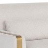 Sunpan Lean Sofa - Belfast Oatmeal - Closeup Top Angle