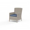 Manhattan Dining Chair in Spectrum Indigo w/ Self Welt - Front Side Angle