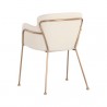 Sunpan Odesa Dining Armchair Dillon Cream - Back Side Angle