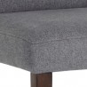Sunpan Tory Dining Chair Dark Grey - Seat Closeup Angle