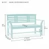 Anderson Teak Sakura 2-Seater Teak Bench In White Finish - Anderson Teak Sakura 2-Seater Teak Bench In White Finish