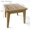 Anderson Teak Amalfi Side Table dimension - Anderson Teak Amalfi Side Table dimension