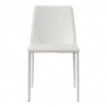 Moe's Home Collection Nora Fabric/PU Dining Chair Light Grey/White - Front Angle