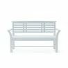 Anderson Teak Sakura 2-Seater Teak Bench In White Finish Front - Anderson Teak Sakura 2-Seater Teak Bench In White Finish Front