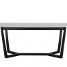 Sunpan Kali Dining Table 70.5" in Black - Grey Marble - Front Angle