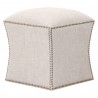 Essentials For Living York Ottoman - Bisque - Angled