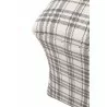 Essentials For Living York Ottoman in Performance Tartan Charcoal - Edge Close-up - Essentials For Living York Ottoman in Performance Tartan Charcoal - Edge Close-up