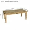 Brianna Rectangular Coffee Table- dimension - Brianna Rectangular Coffee Table- dimension