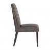 Sunpan Heath Dining Chair in Marseille Concrete Leather - Set of Two - Side Angle
