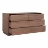 Moe's Home Collection Round Off Dresser in Walnut - Front Side Opened Angle - Moe's Home Collection Round Off Dresser in Walnut - Front Side Opened Angle