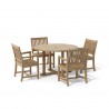 Anderson Teak Tosca 47" Round Table and 4 Rialto Dining Armchairs 5 - Anderson Teak Tosca 47" Round Table and 4 Rialto Dining Armchairs 5