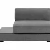 Sunpan Harmony Modular Armless Chair in Left-Shelf Danny Dark Grey - Front Extended Angle - Sunpan Harmony Modular Armless Chair in Left-Shelf Danny Dark Grey - Front Extended Angle