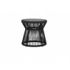 Sunset West Milano End Table w/ 20" Honed Absolute Granite Insert Top - Front Angle - Sunset West Milano End Table w/ 20" Honed Absolute Granite Insert Top - Front Angle