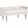 Sunpan Sammy Bench Cream Sky - Front Side Angle