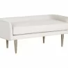 Sunpan Sammy Bench Cream Sky - Front Side Angle - Sunpan Sammy Bench Cream Sky - Front Side Angle
