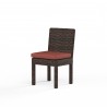 Montecito Armless Dining Chair in Canvas Henna w/ Self Welt - Front Side Angle