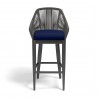 Milano Barstool in Echo Midnight w/ Self Welt - Front Angle