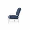 Bristol Club Chair Canvas Flax in Spectrum Indigo w/ Self Welt - Side Angle - Bristol Club Chair Canvas Flax in Spectrum Indigo w/ Self Welt - Side Angle