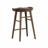 Sunpan Dominic Counter Stool in Walnut - Back Side Angle - Sunpan Dominic Counter Stool in Walnut - Back Side Angle