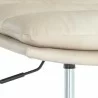 Sunpan Stinson Office Chair Bravo Cream - Seat Closeup Angle - Sunpan Stinson Office Chair Bravo Cream - Seat Closeup Angle