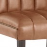 Sunpan Heath Dining Chair in Marseille Camel Leather - Set of Two - Seat Closeup Angle