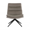 Sunpan Keller Swivel Lounge Chair Missouri Stone Leather - Front Angle